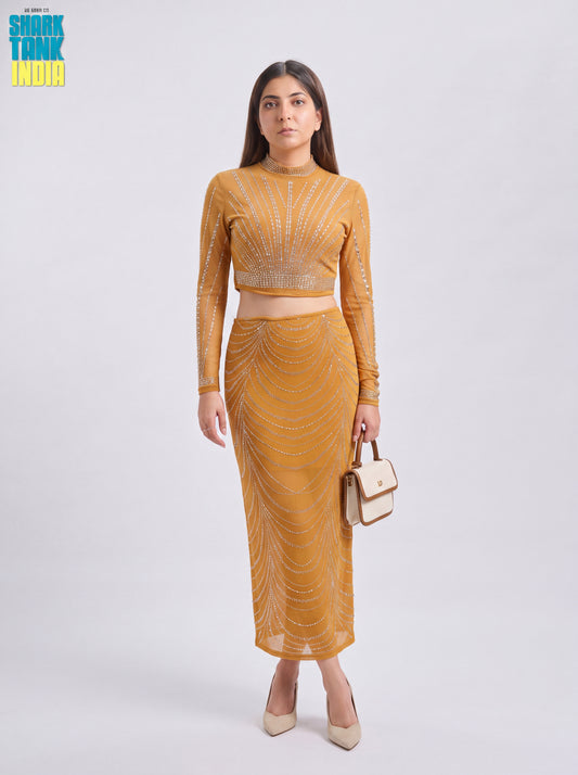 Tbfo Skirt Top Celeb Brown Coord Set