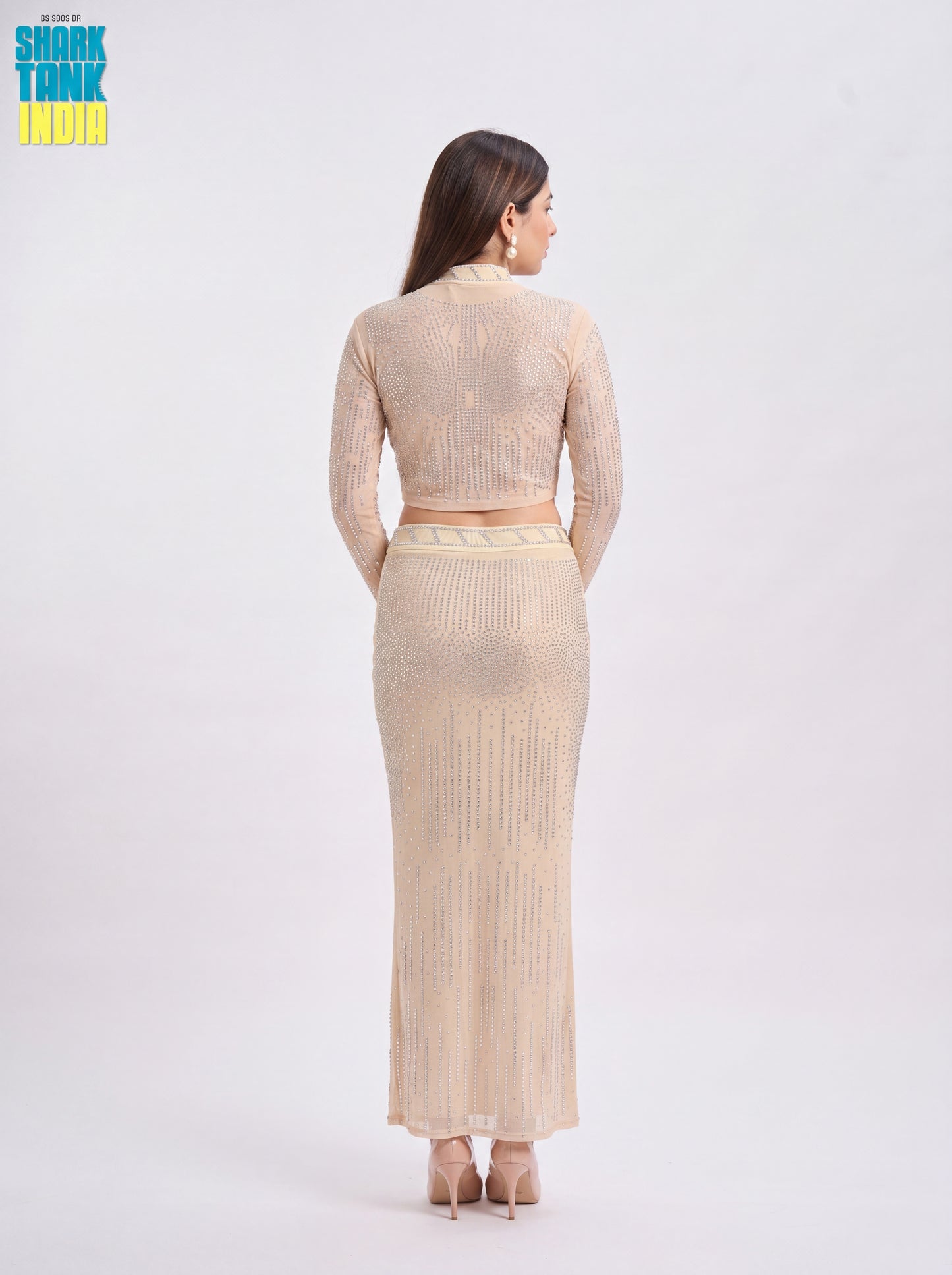 Tbfo Skirt Top Celeb Off White Coord Set