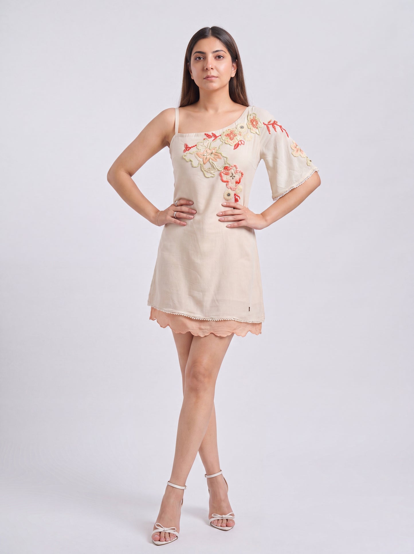 Tbfo Mini Peach Dress