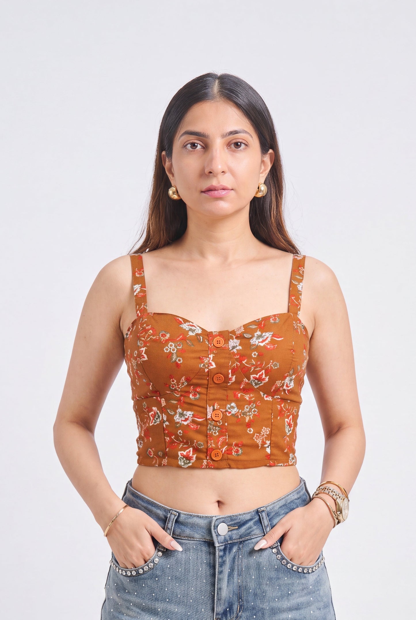 Tbfo Bog Colourful Crop Top