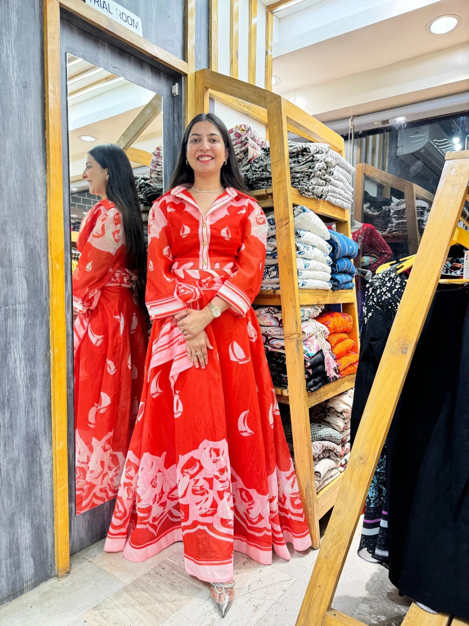 Italy red skirttop coord - TBFO