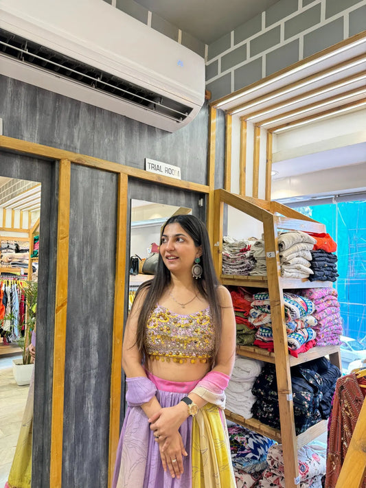 Lavender designer lehenga - TBFO