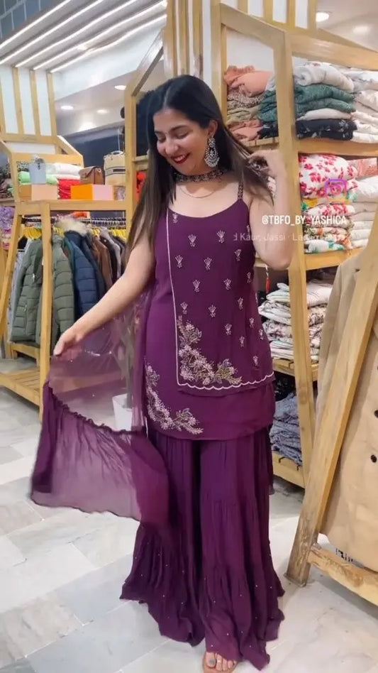 Sleevless Sharara Set - TBFO