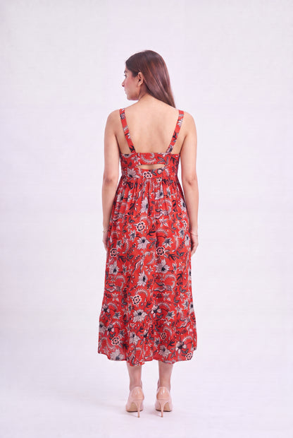 Tbfo Crimson Bloom Dress