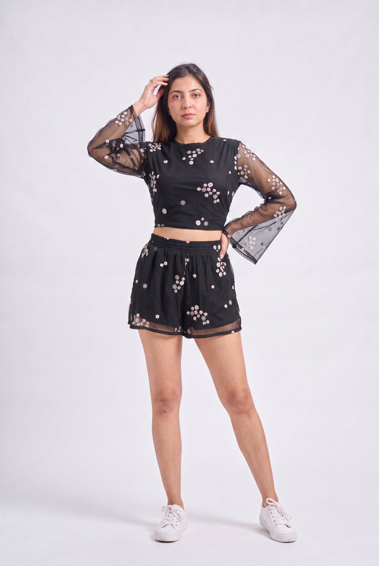 Tbfo Black Petal Coord Set