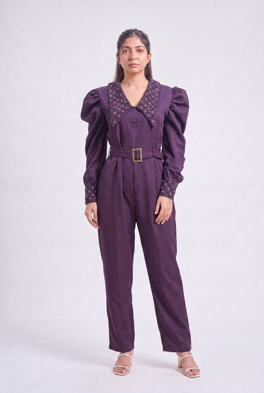 Tbfo Regal Embellished Belted Jumpsuit
