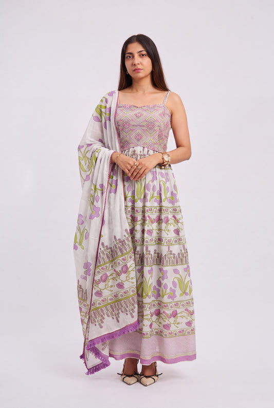 Tbfo Floral Symphony Anarkali Set