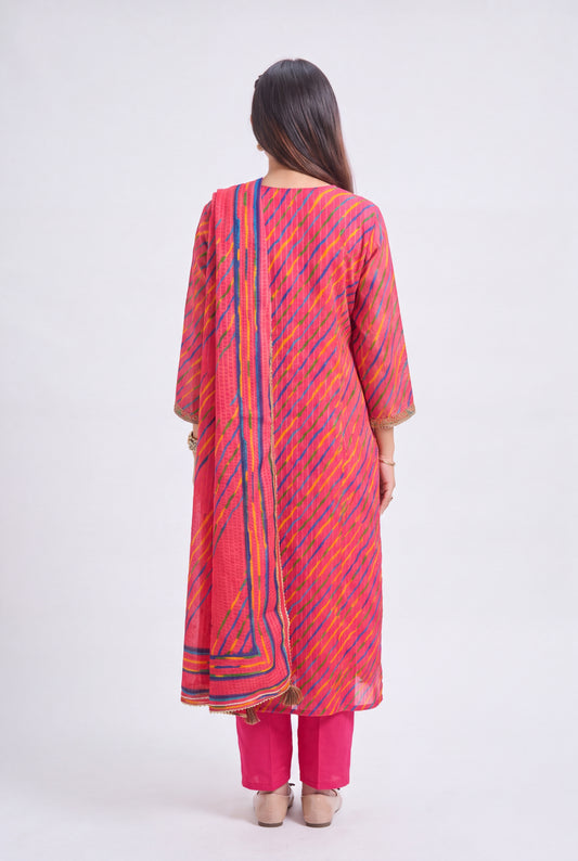 Tbfo Pink Lehriya Set