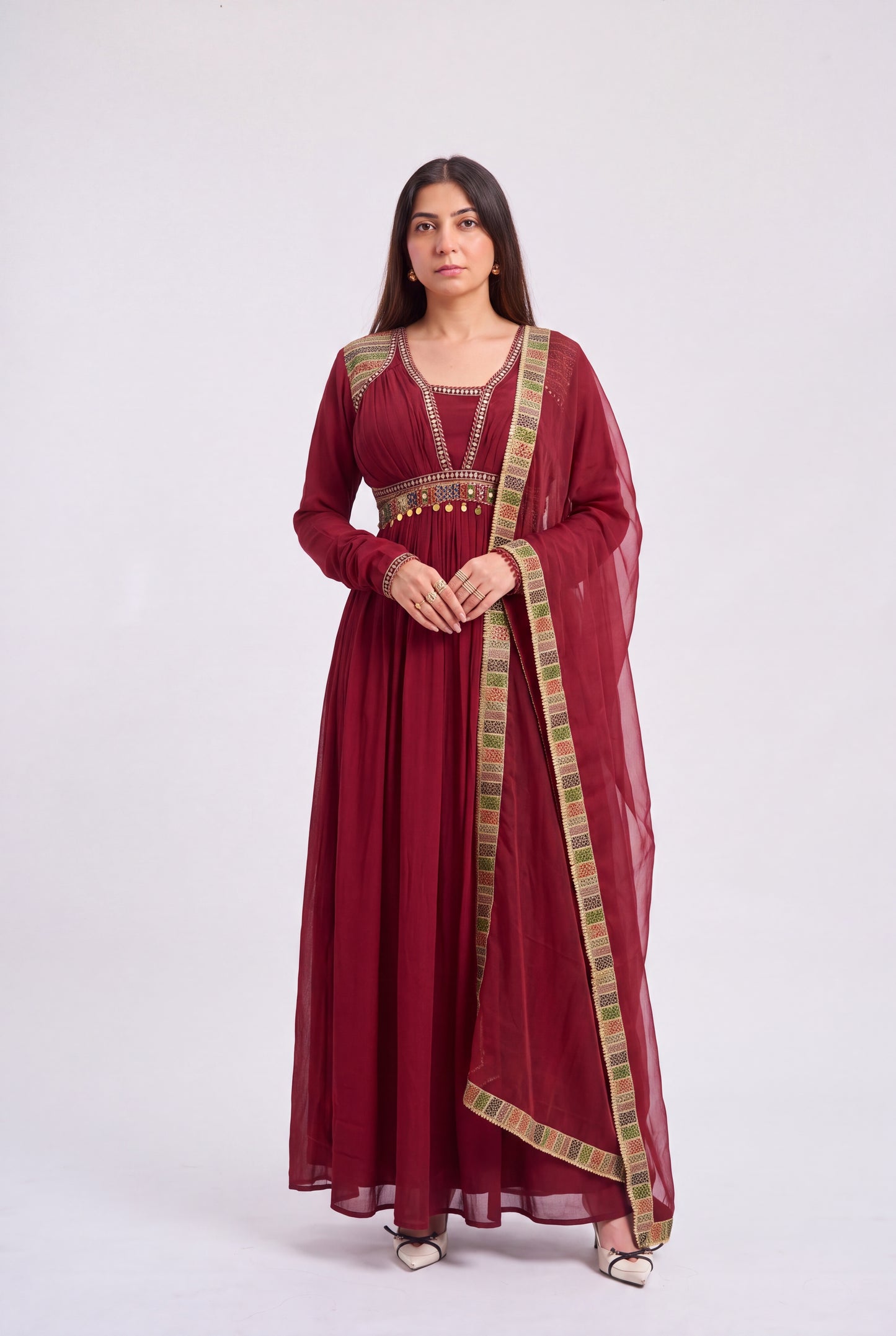 Tbfo Sahar Mirror Anarkali Set