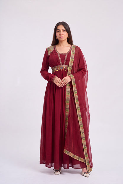 Tbfo Sahar Mirror Anarkali Set
