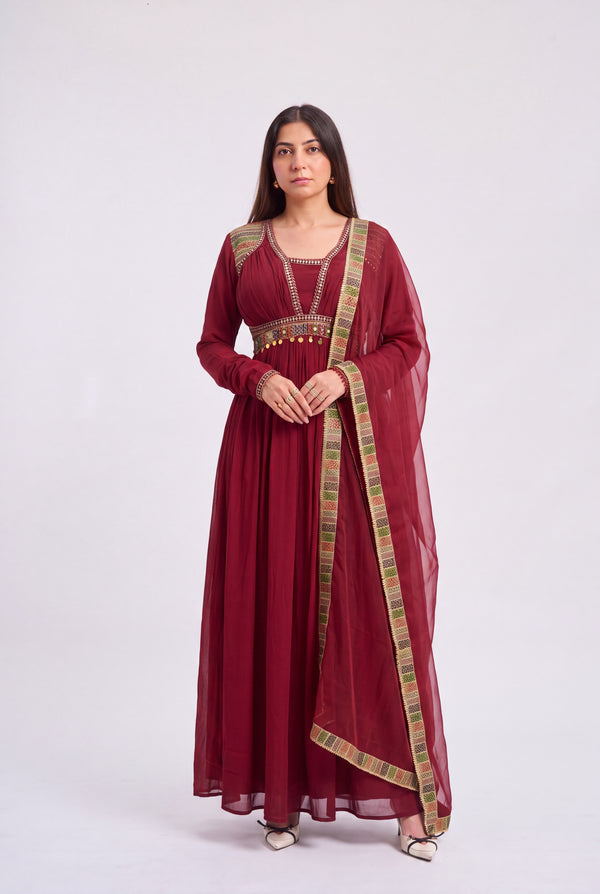 Tbfo Sahar Mirror Anarkali Set