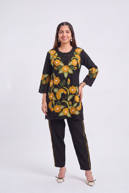 Tbfo Sunehri Flora Kurta Set