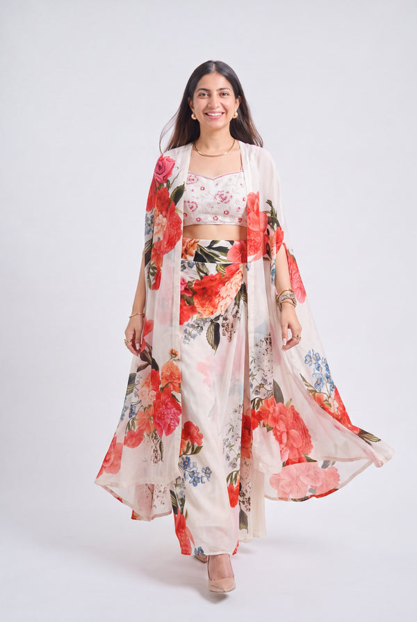 Tbfo Camellia Bloom Cape Set