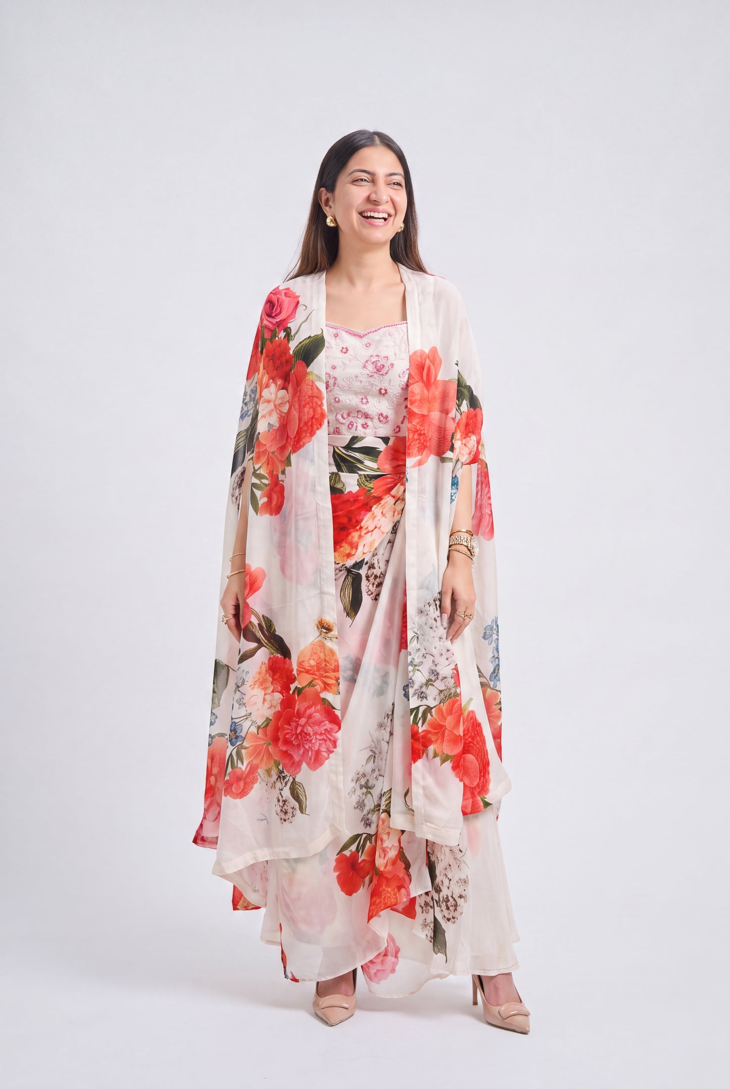 Tbfo Camellia Bloom Cape Set