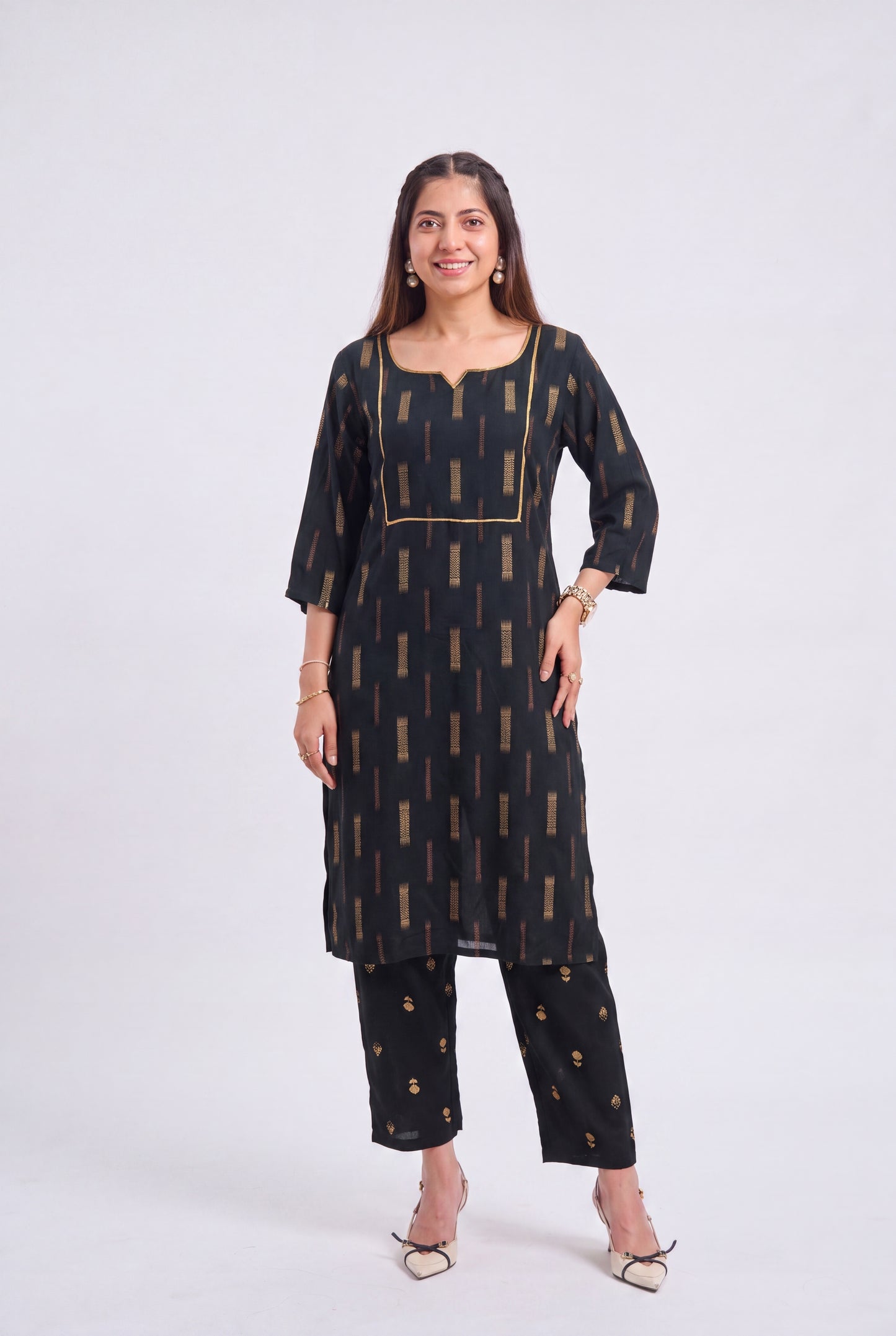 Tbfo Black Aura Kurta Set