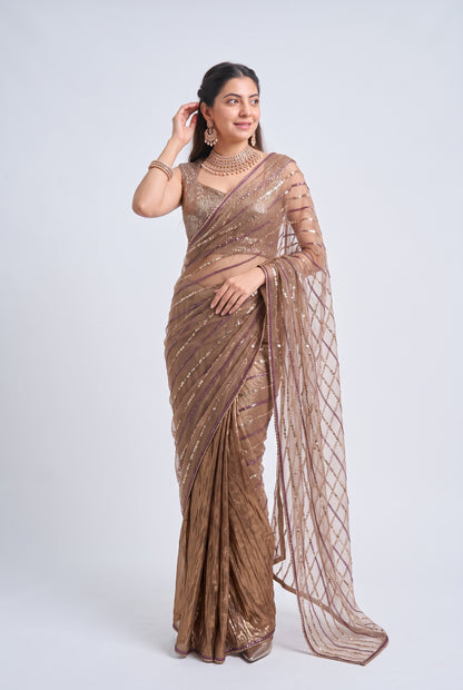 Tbfo Saree Era – Sequin Embellished Designer Saree
