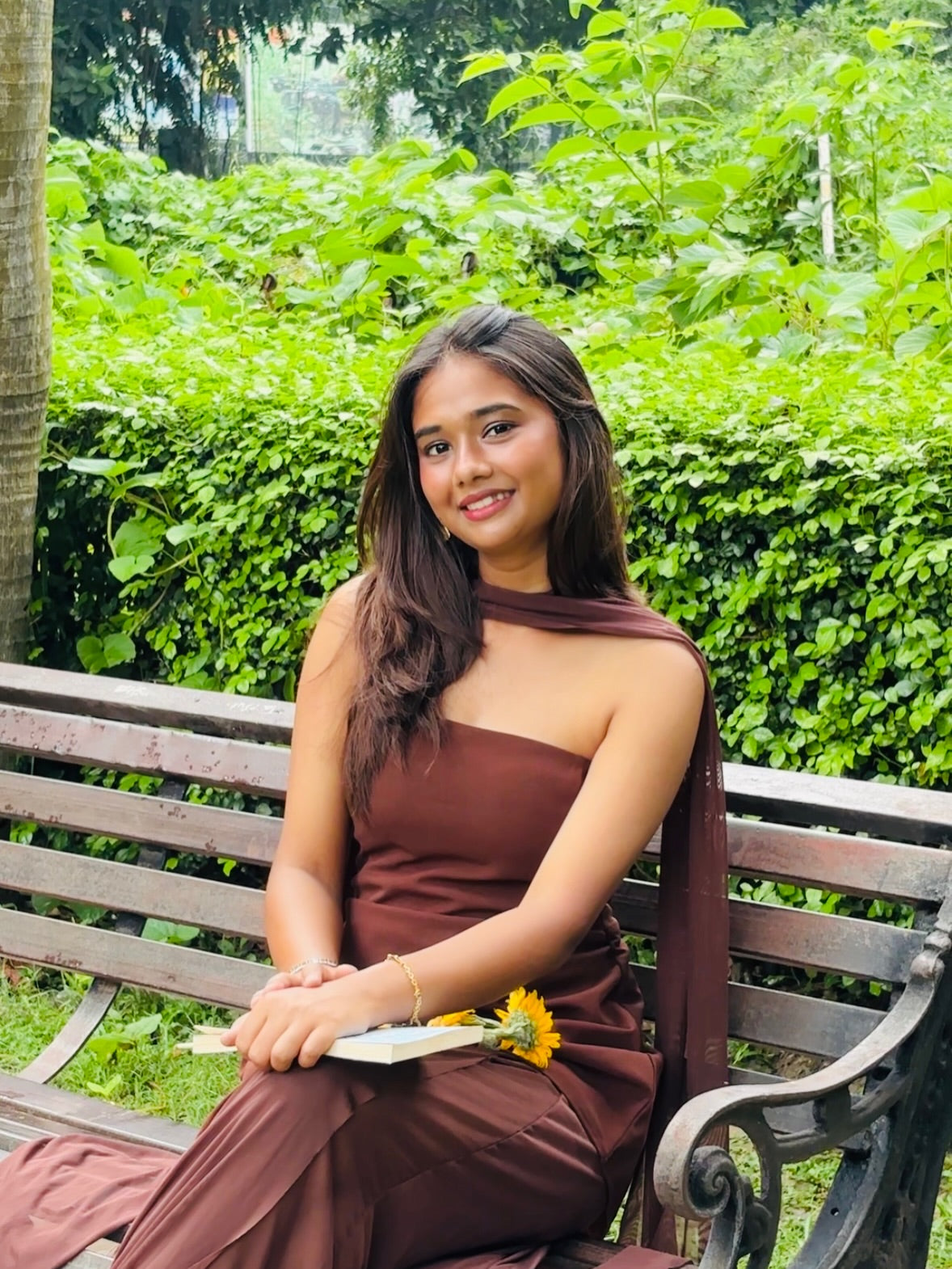 Tbfo Tez Ladki Brown Dress
