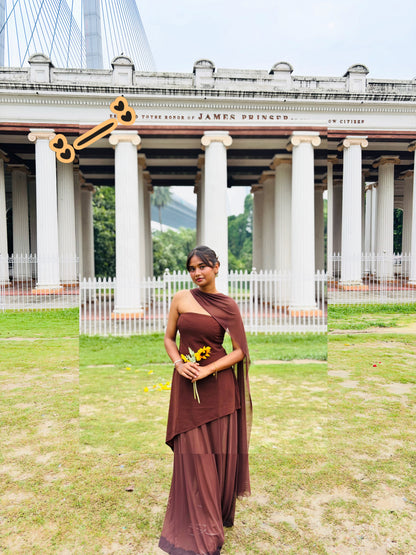 Tbfo Tez Ladki Brown Dress