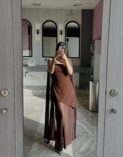 Tbfo Tez Ladki Brown Dress