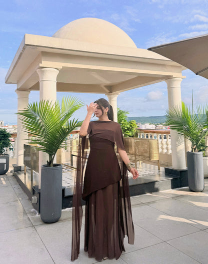 Tbfo Tez Ladki Brown Dress