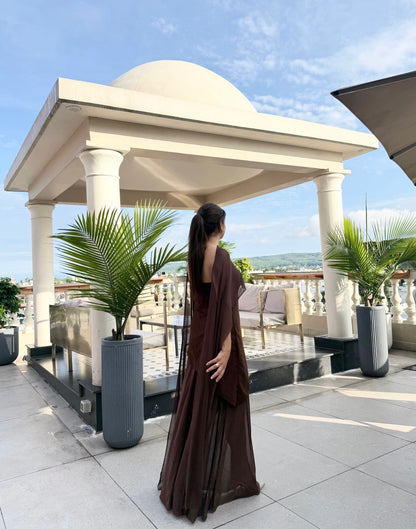 Tbfo Tez Ladki Brown Dress