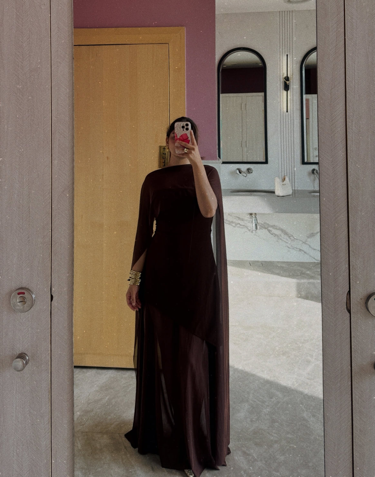 Tbfo Tez Ladki Brown Dress
