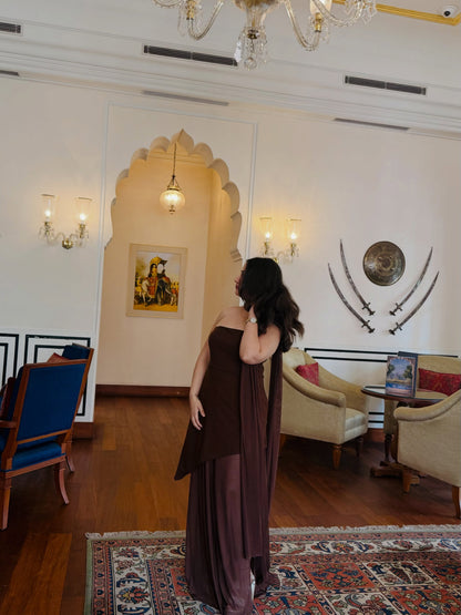 Tbfo Tez Ladki Brown Dress