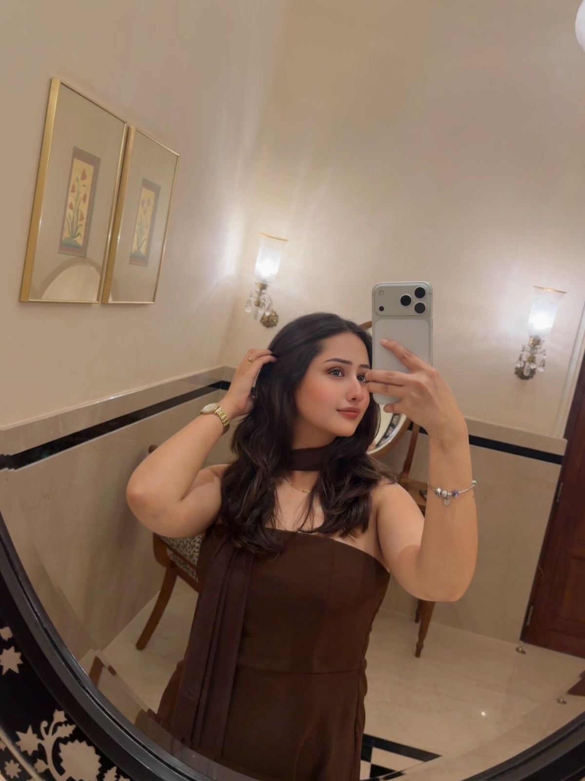 Tbfo Tez Ladki Brown Dress