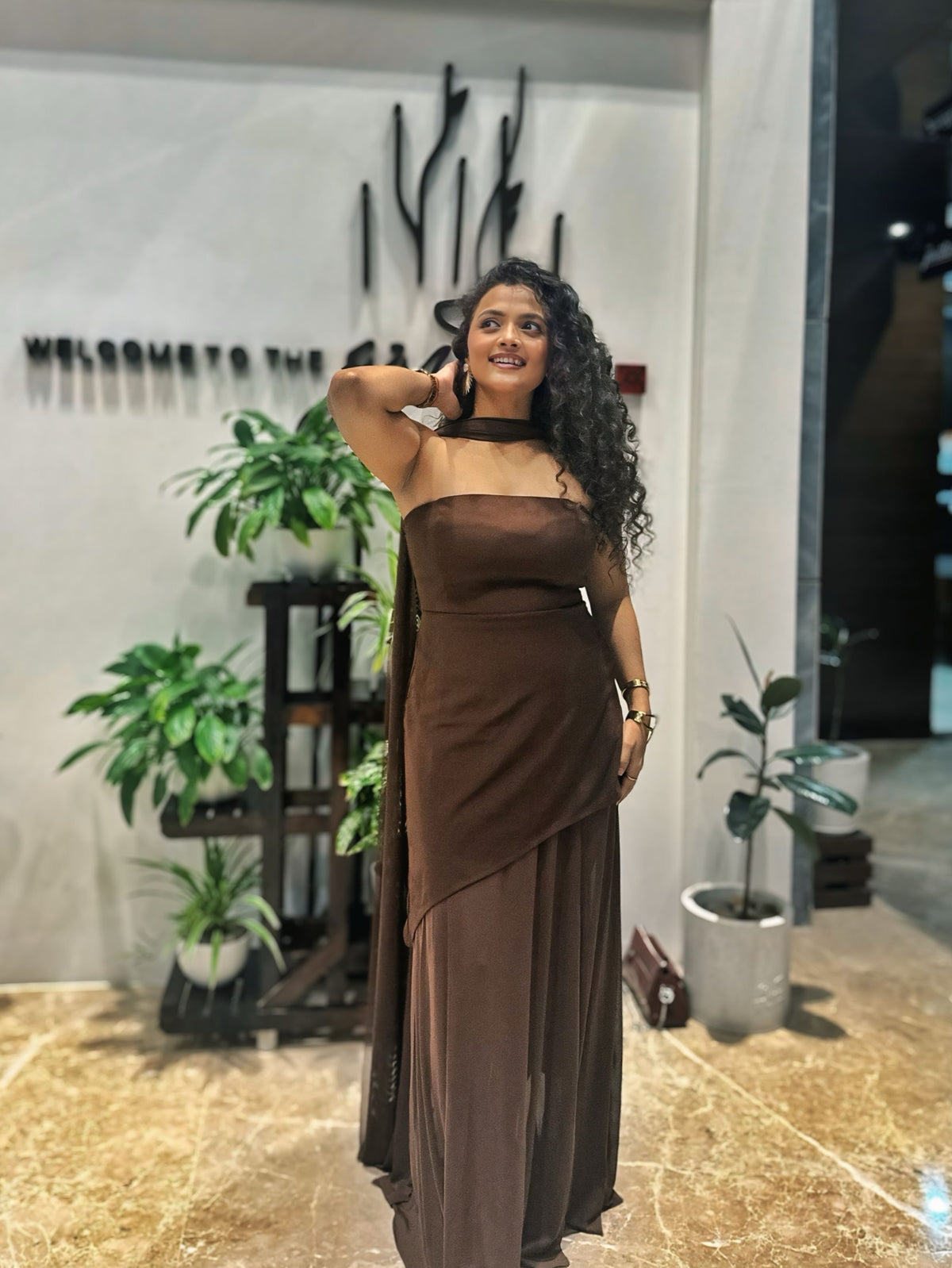 Tbfo Tez Ladki Brown Dress