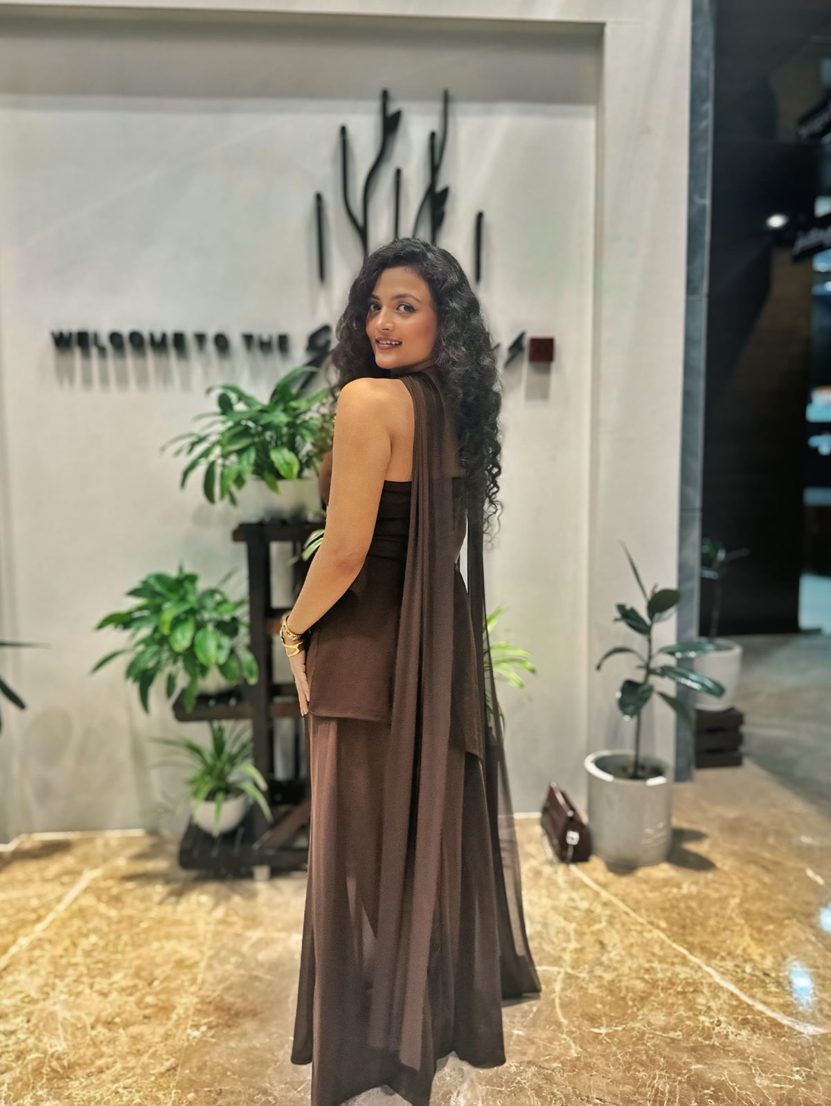 Tbfo Tez Ladki Brown Dress