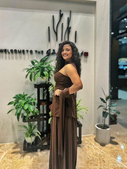 Tbfo Tez Ladki Brown Dress