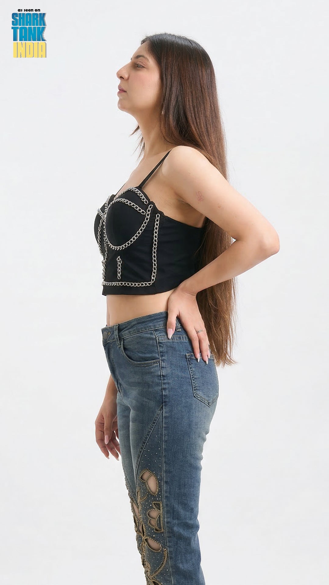 Tyla Black Chain Top