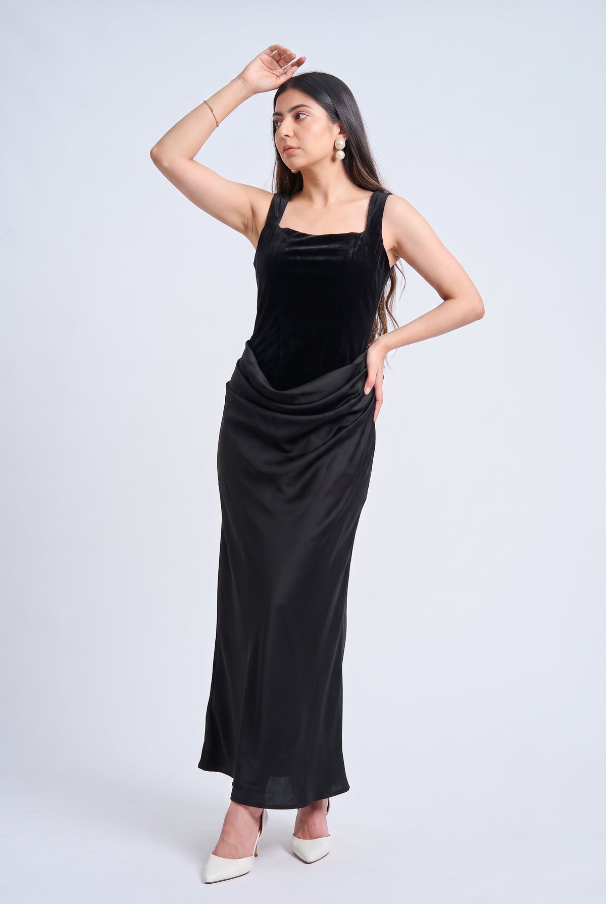 Tbfo After Party -Satin Effect Draped Dress