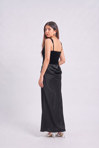 Tbfo After Party -Satin Effect Draped Dress