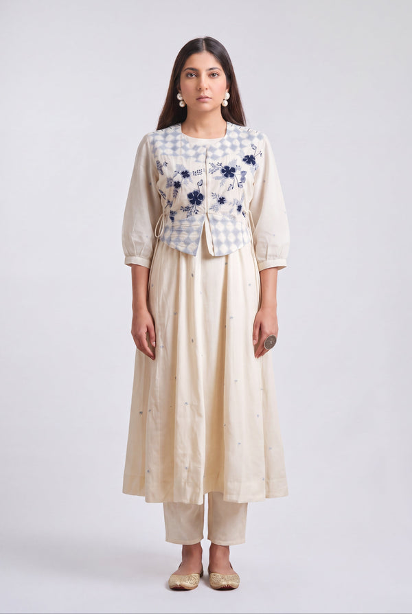 Tbfo Blue Whisper 3-Piece Kurta Set