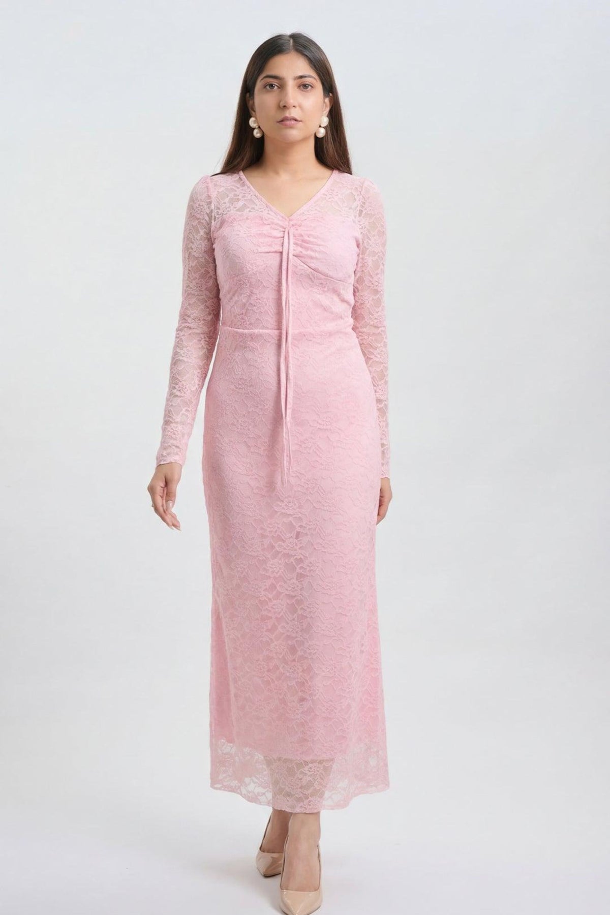 Tbfo Blush Lace Dress