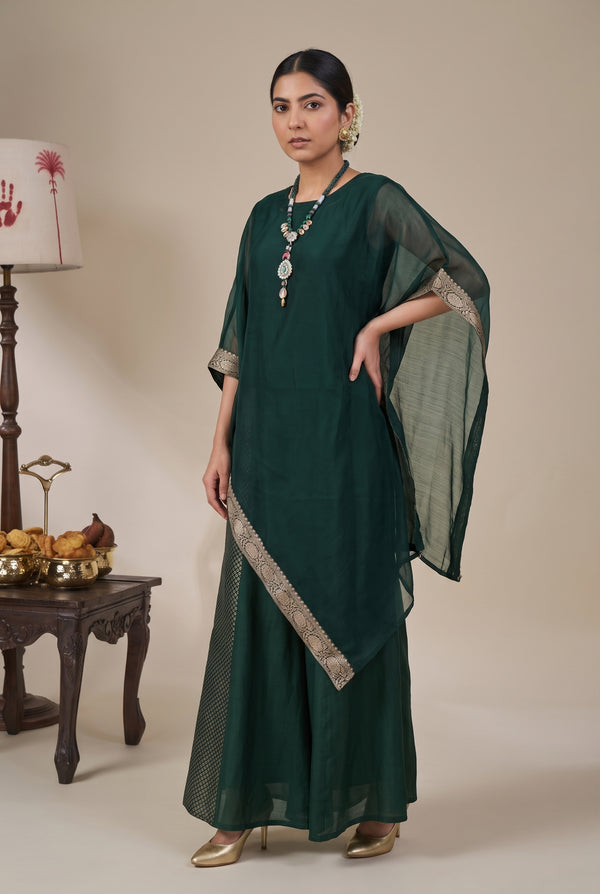 Tbfo Chatak – Dark Green Ethnic Suit Set with Dupatta