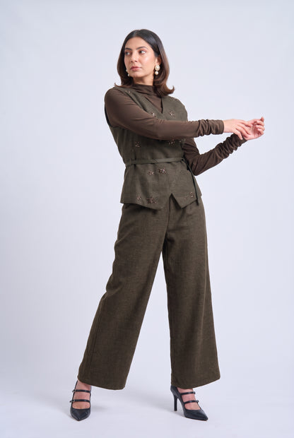 Tbfo Corporate Girl - Embellished Waistcoat Co-Ord Set