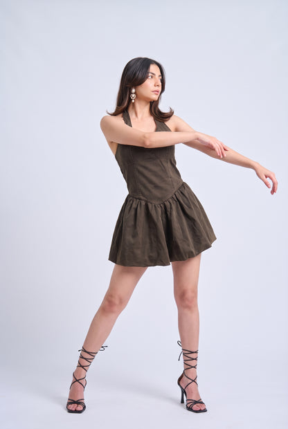 Tbfo Desi Badie – Halter Mini Dress