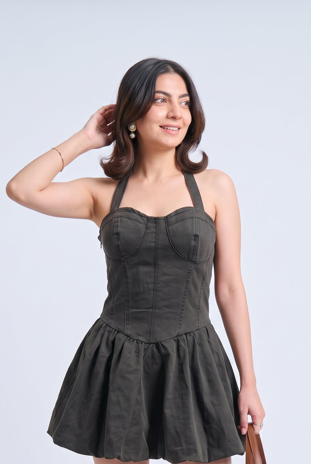 Tbfo Desi Badie – Halter Mini Dress