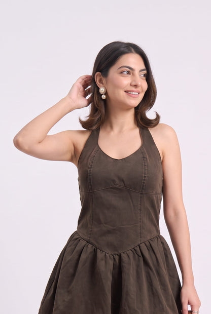 Tbfo Desi Badie – Halter Mini Dress