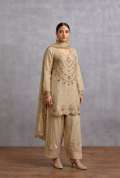 Tbfo Desi Gal – Embellished 3-Piece Kurta Palazzo Set
