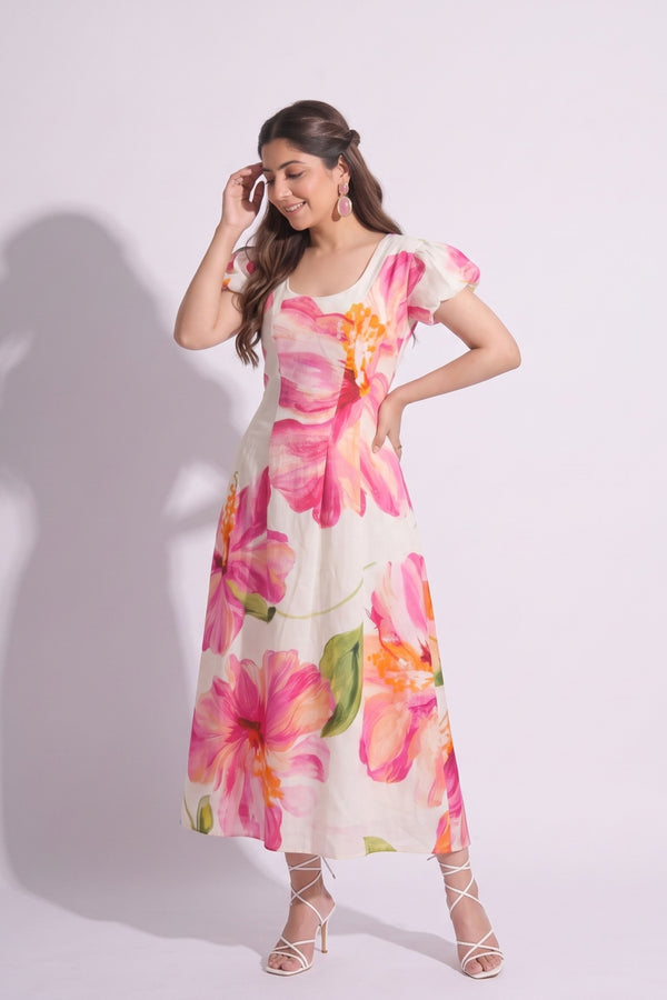 Tbfo Hibiscus Pink Dress