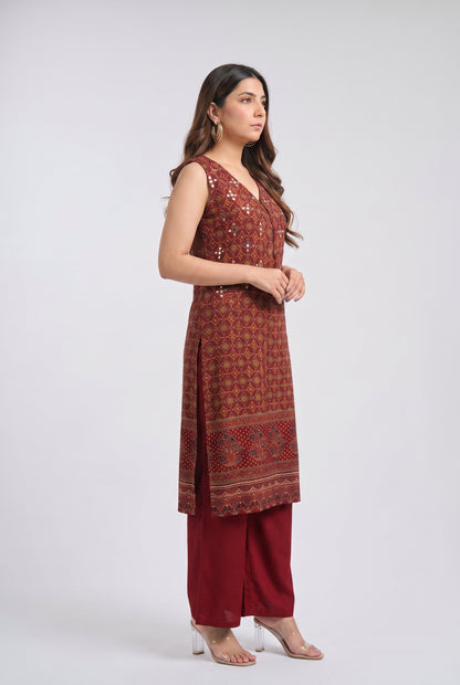 Tbfo Laal Mirch Marhoon Kurta set