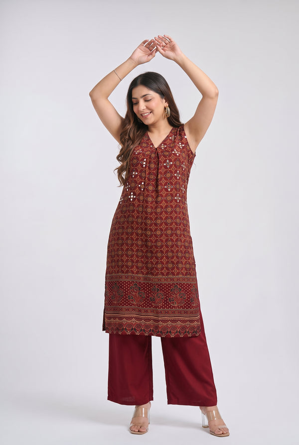 Tbfo Laal Mirch Marhoon Kurta set