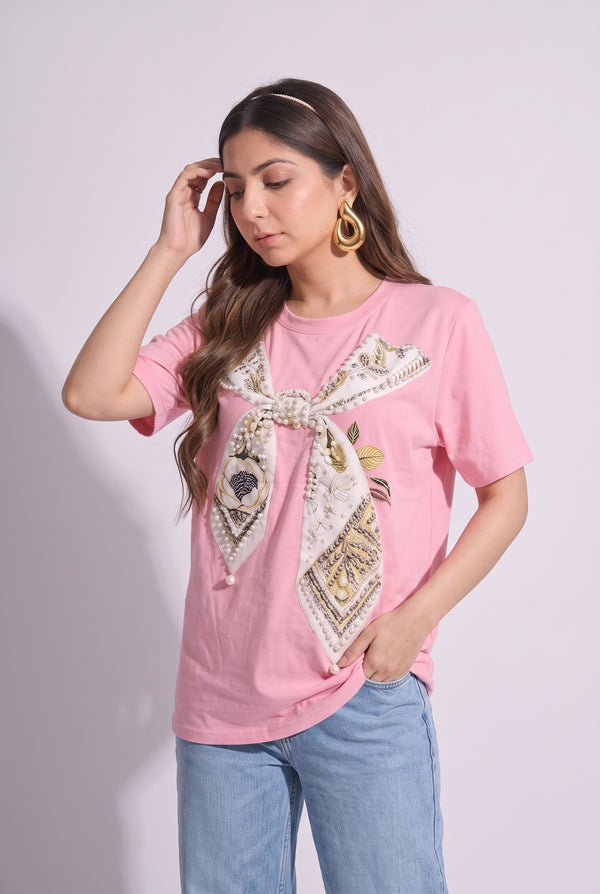 Tbfo Princess Bow Pink Top