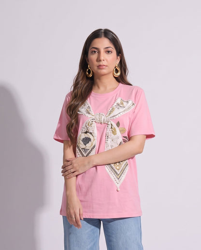 Tbfo Princess Bow Pink Top