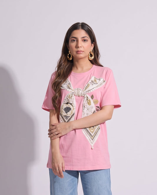 Tbfo Princess Bow Pink Top