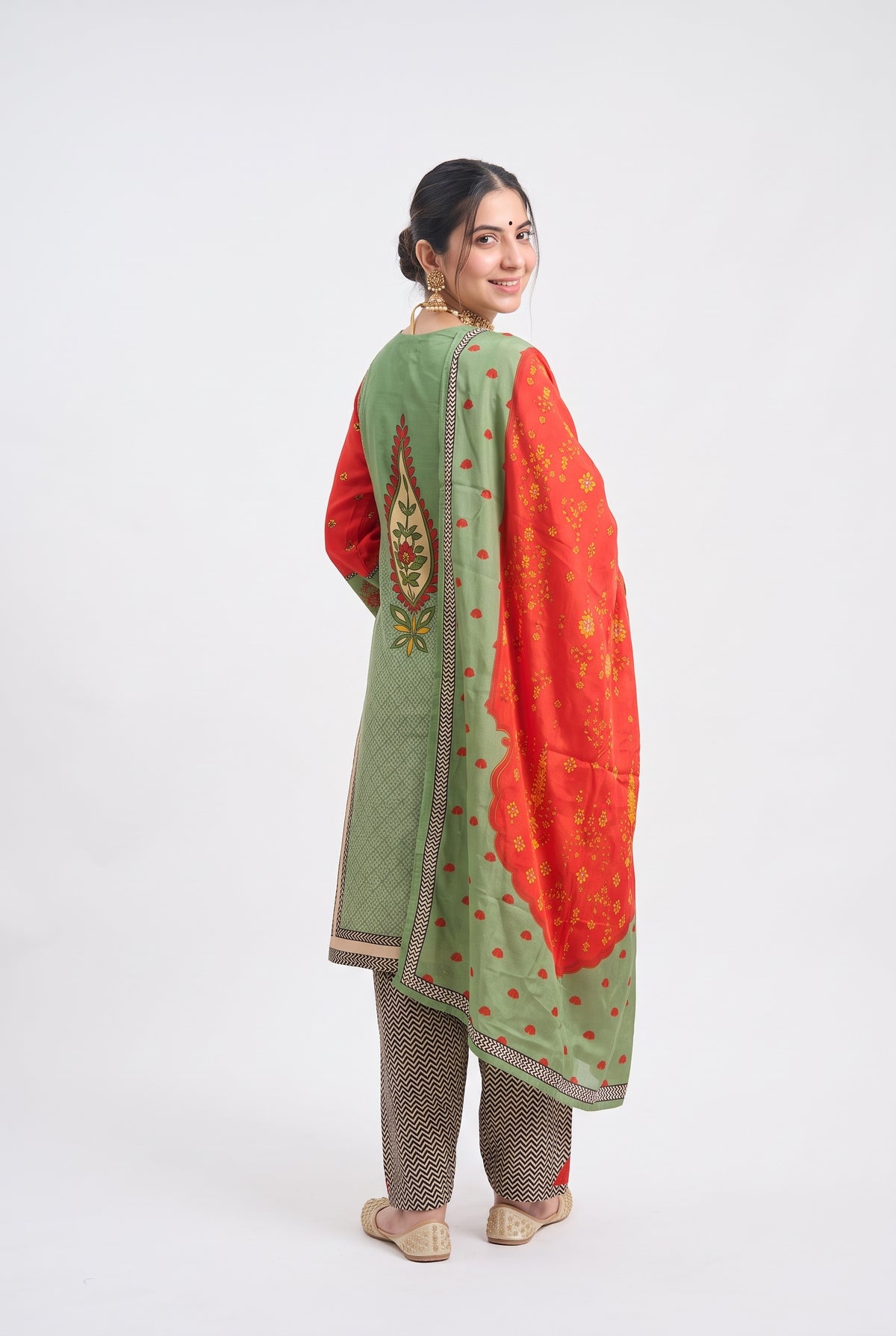 Tbfo Sikka Printed Kurta Pant & Dupatta Set