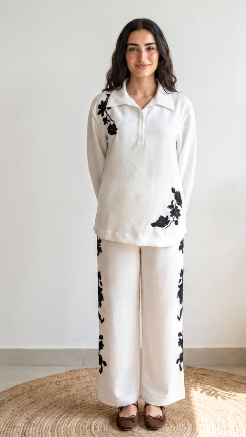 Tbfo Lotus Stem White Coord Set